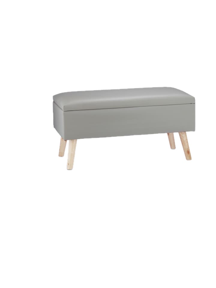 Sitzbank in Grau - (B)80 x (H)40 x (T)39,5 cm