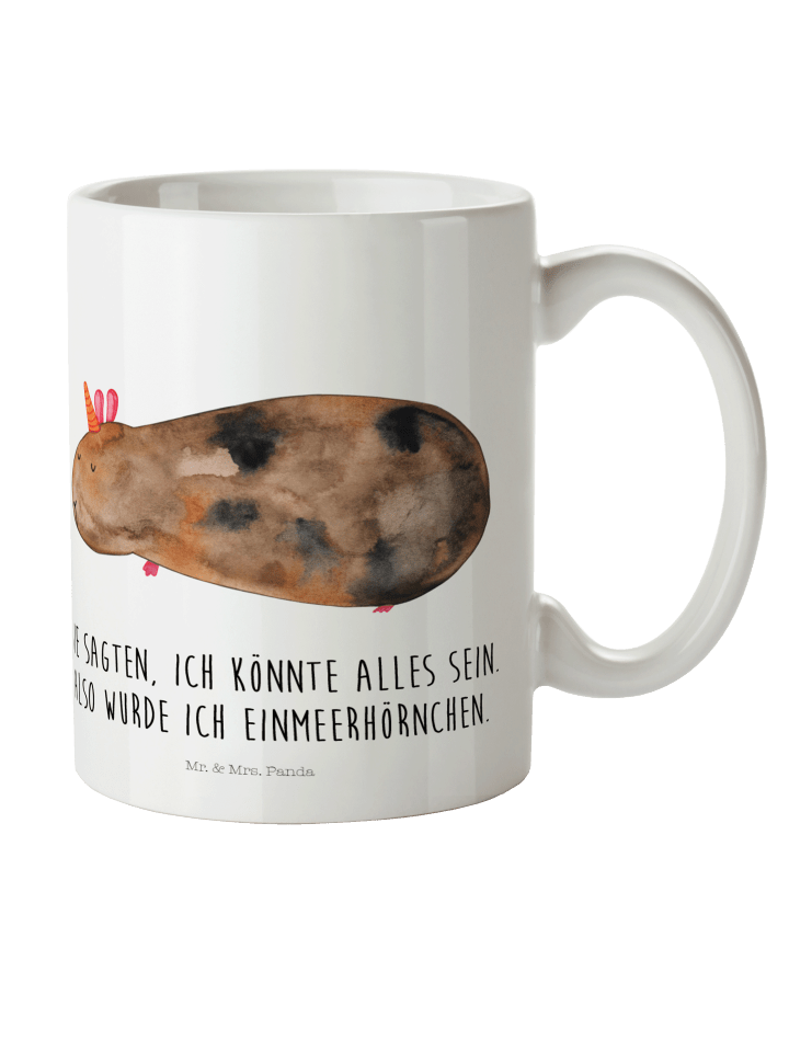Kaffeetasse Einhorn Meerschweinchen mit Spruch in Weiß