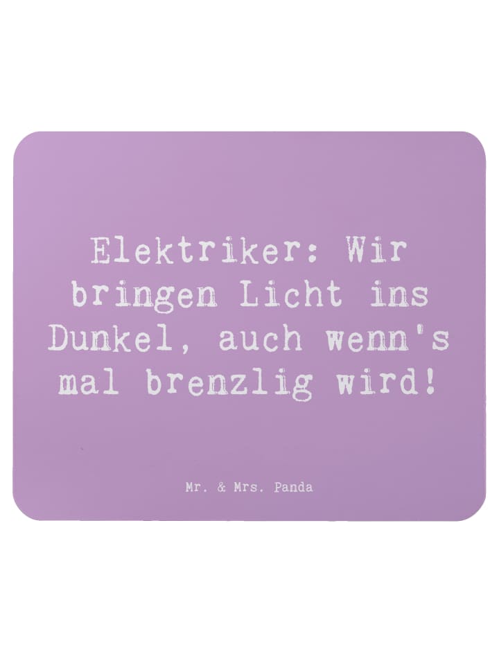 Mouse Pad Spruch Elektriker Lichtbringer mit Sp... in Lavendeltraum