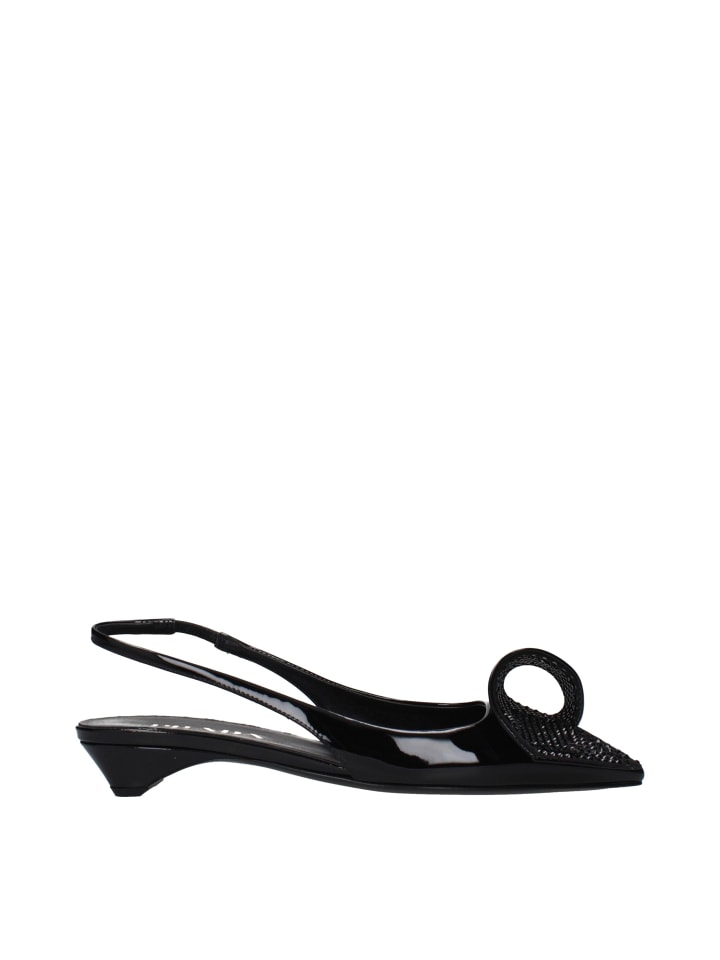 Schwarz Leder Flach Sandalen