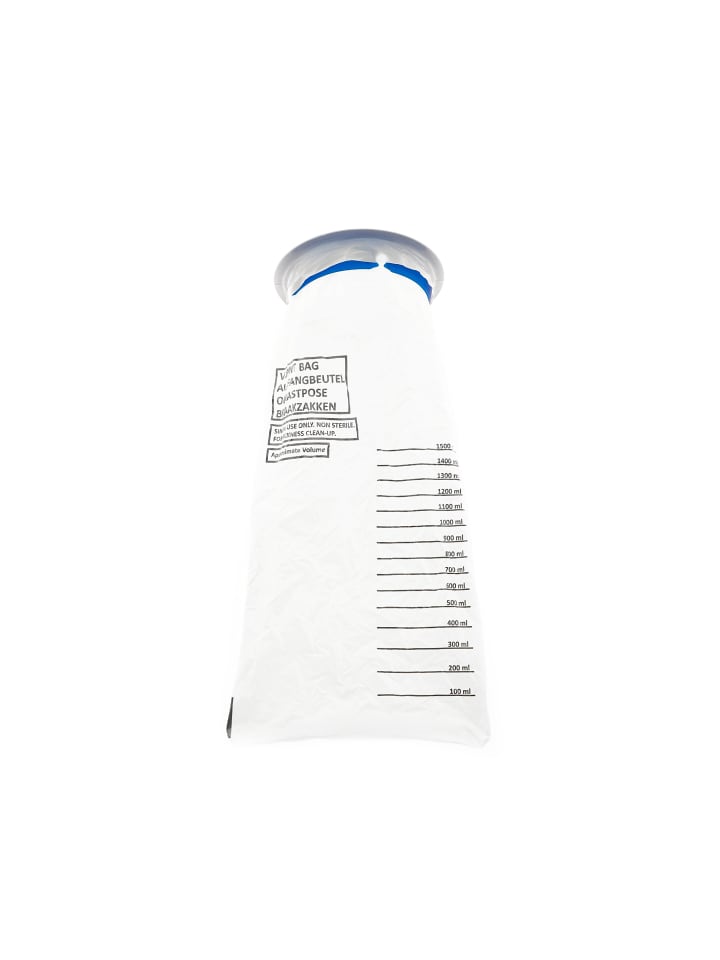 Spuckbeutel 1500 ml, verschließbar in Transparent