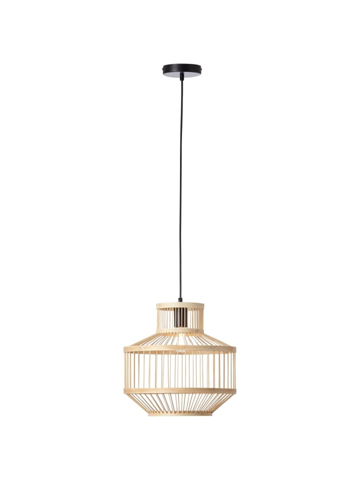 Pendelleuchte, 1-flammig Teva ⌀ 35 cm in schwarz/natur