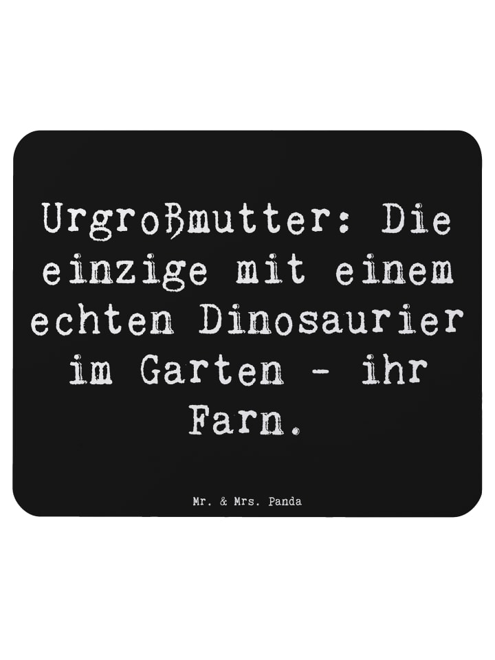 Mauspad Urgroßmutter Farn mit Spruch in Schwarz