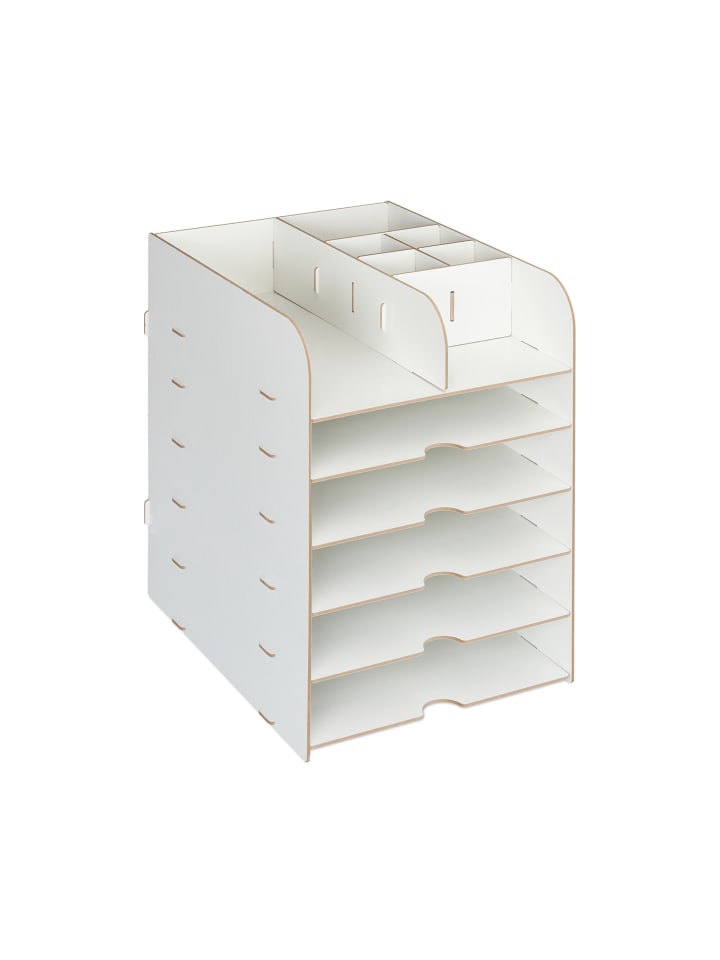Schreibtisch Organizer in Weiß