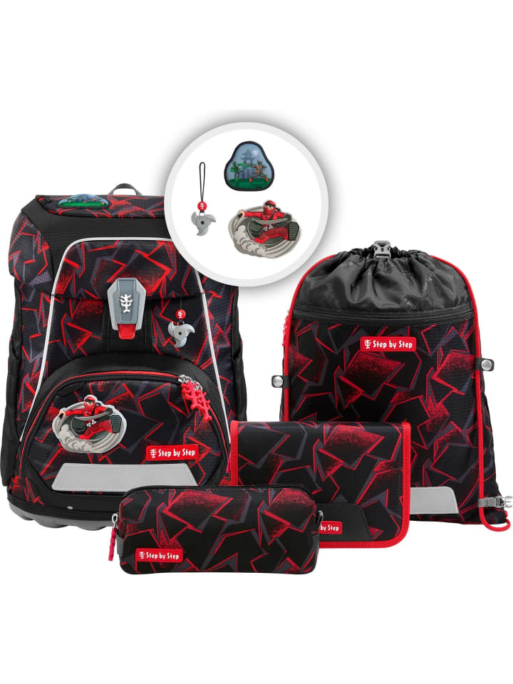 FIT Schulranzen-Set Ninja Yuma 5-tlg. in rot