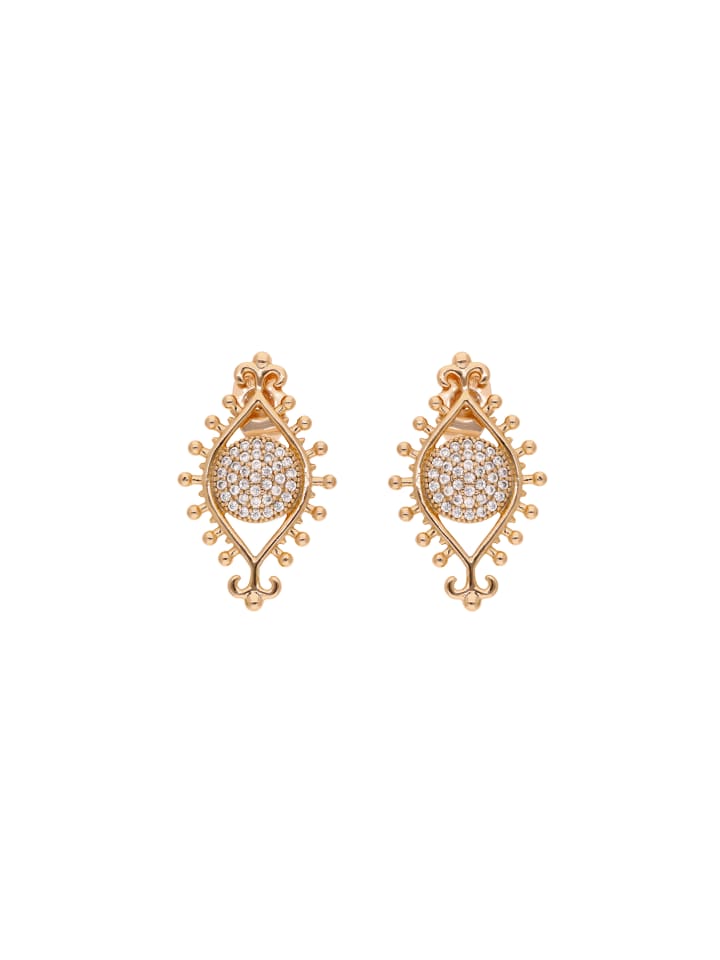 Women Stud Earrings in Rose Gold