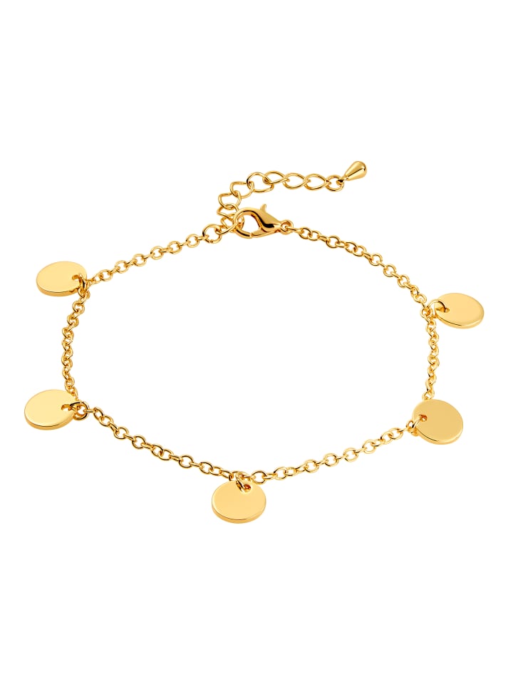 Armband Armband mit Kreiselementen poliert in goldfarben