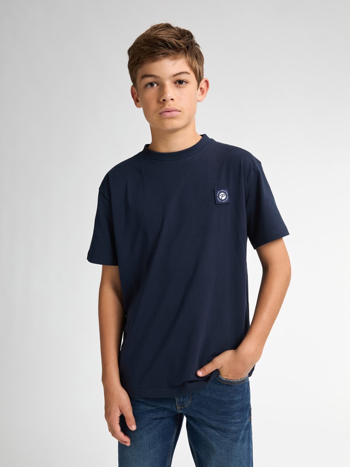 T-Shirt mit Logo Seaview in Blau