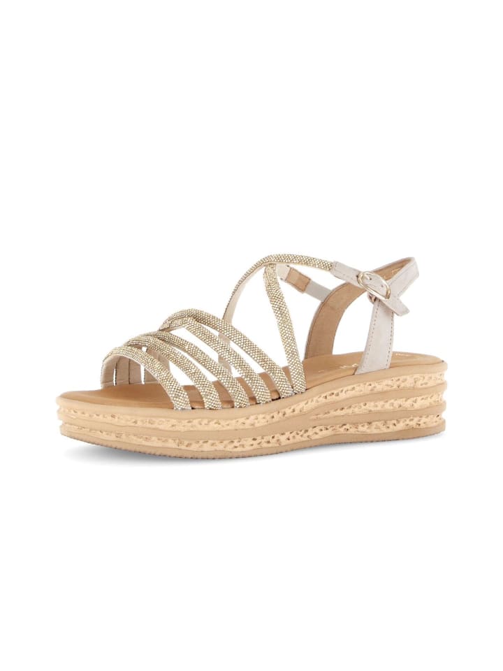 Plateau Sandalen in gold