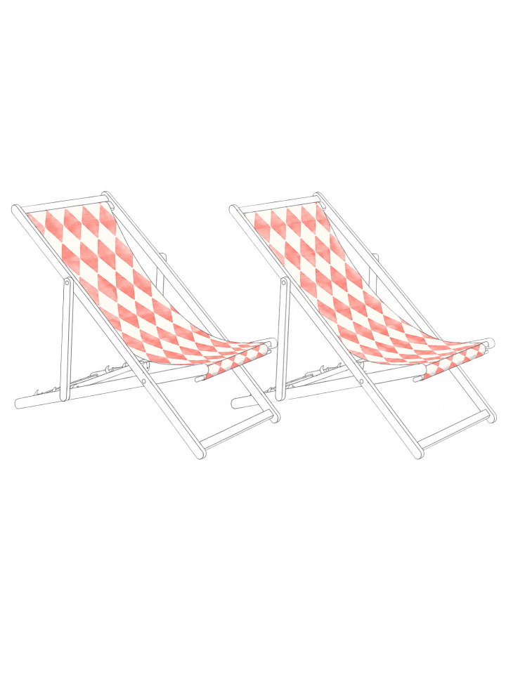 2er-Set Stoffbezug ANZIO/AVELLINO in Rot