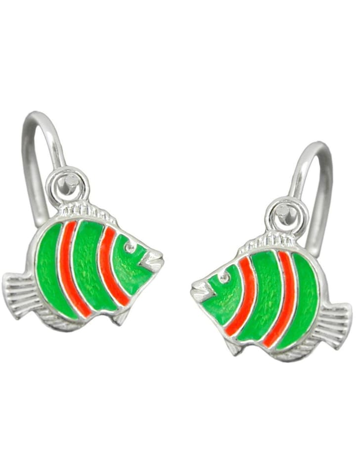 Ohrringe 13x9mm Silber 925 in grün