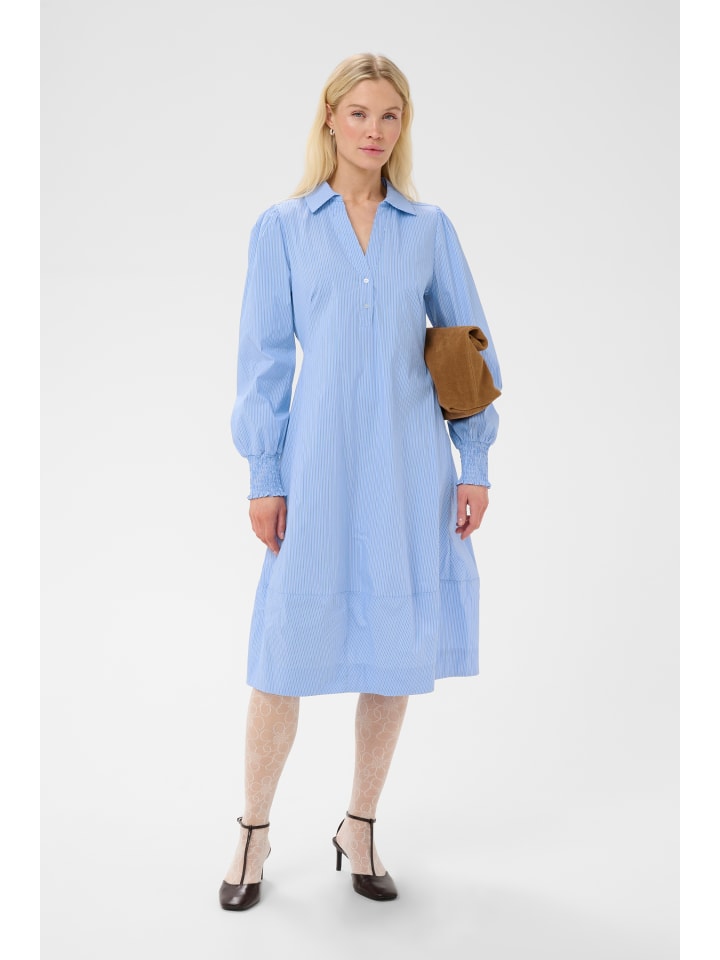 Kleid CUebony Feminine in Blue Stripe