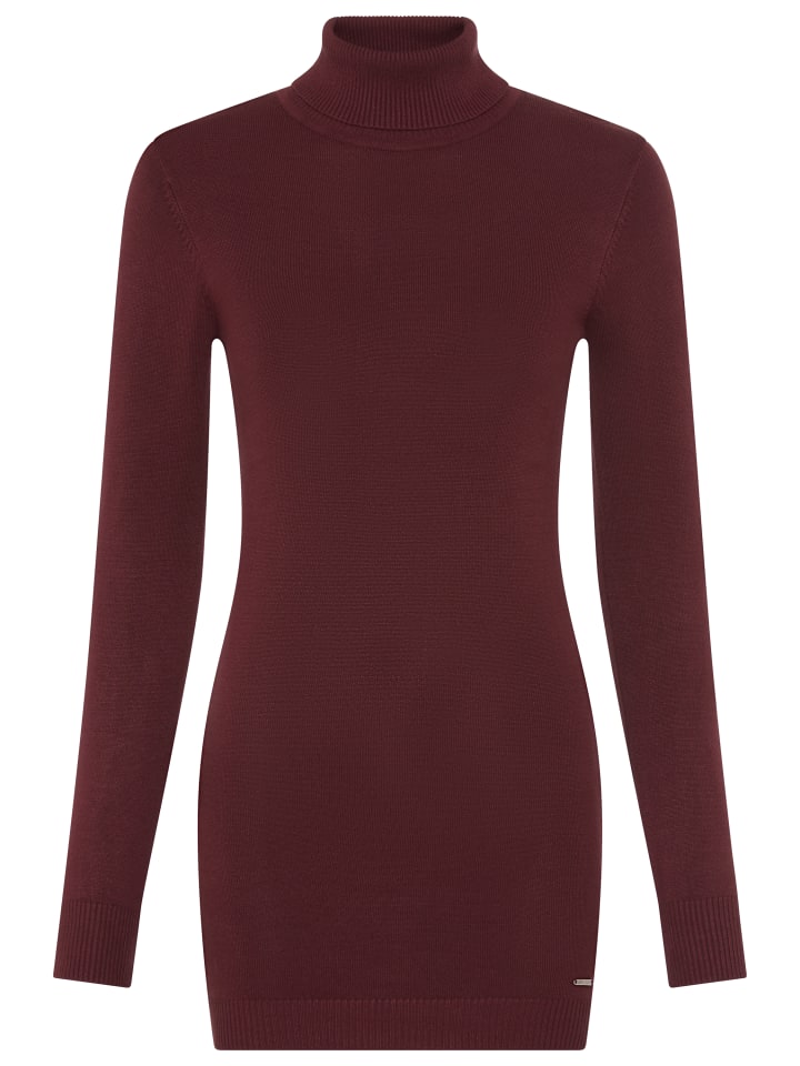 Rollkragenpullover in bordeaux