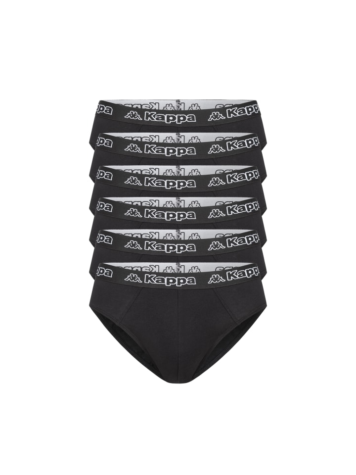 Kappa 6er Set Herren Slip in 6xSchwarz