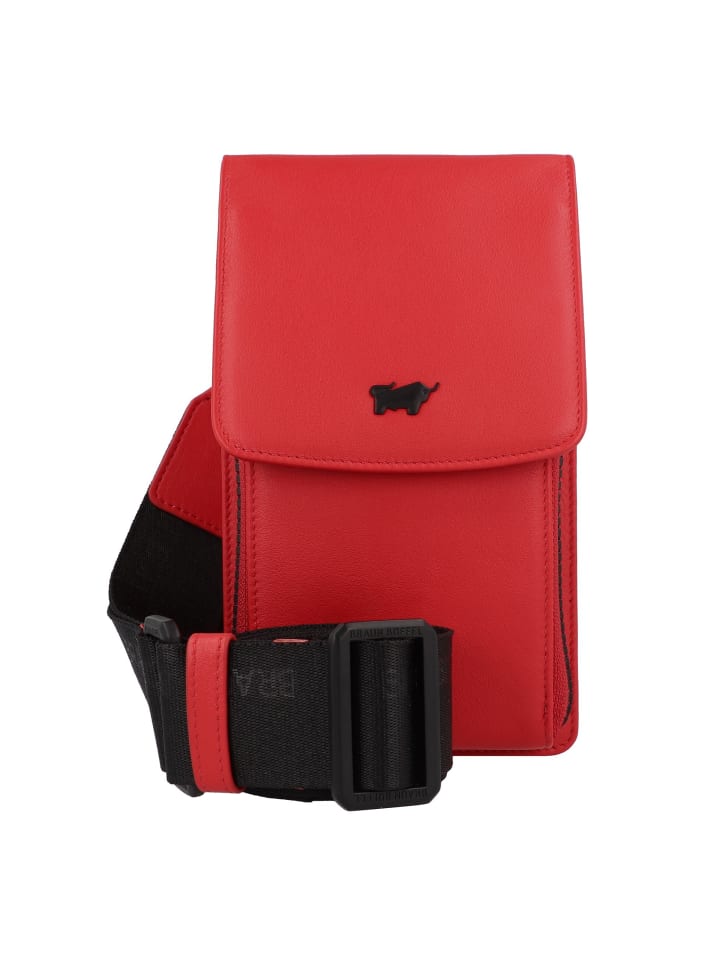 Capri Mini Bag Umhängetasche Leder 10 cm flame red