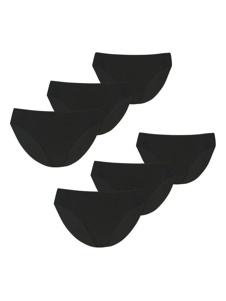 6er Pack Cotton Modal Briefs in Schwarz