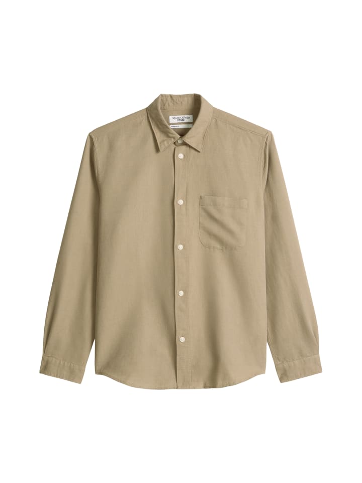 Hemd regular in Soft Brown