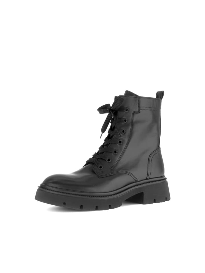 Schnürstiefeletten in schwarz