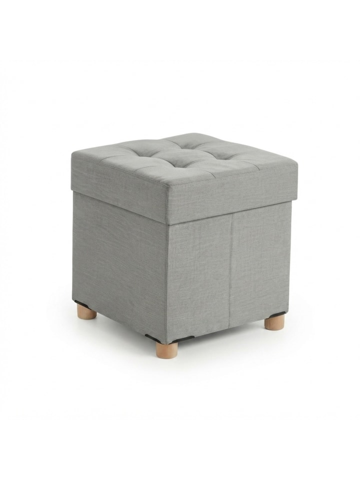 Hocker in Hellgrau - (B)38 x (H)38 x (T)38 cm