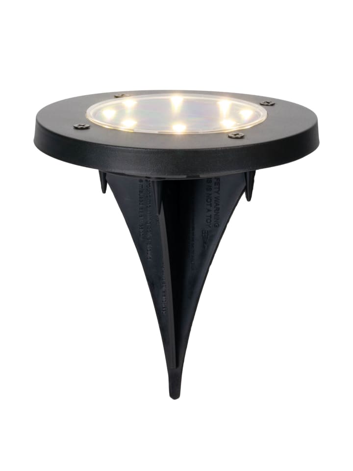 LED Solarleuchte "KIAN" in schwarz - (L)11.5 cm x (B)11.5 cm x (H)12 cm
