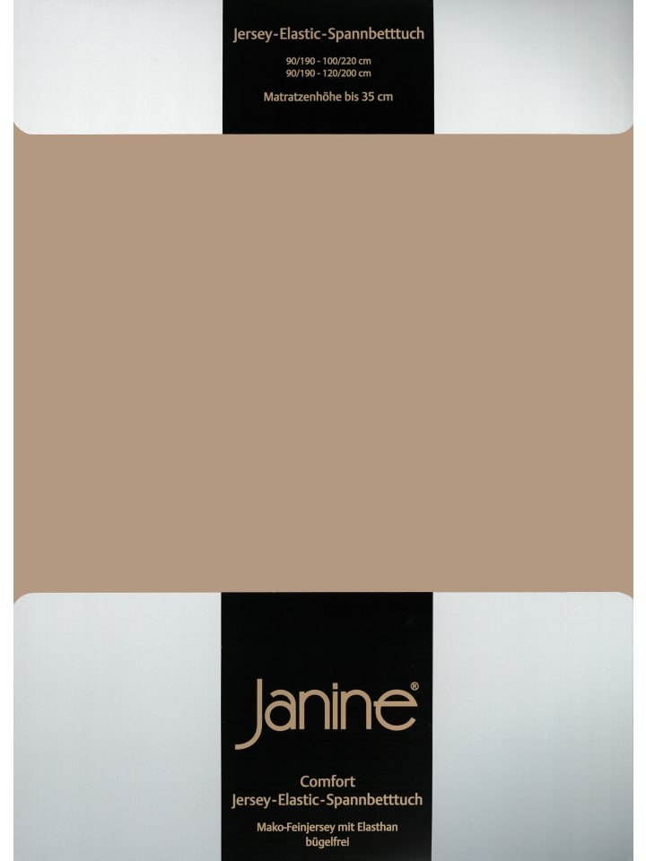 Janine Spannbetttuch Elastic Jersey 5002 in nougat