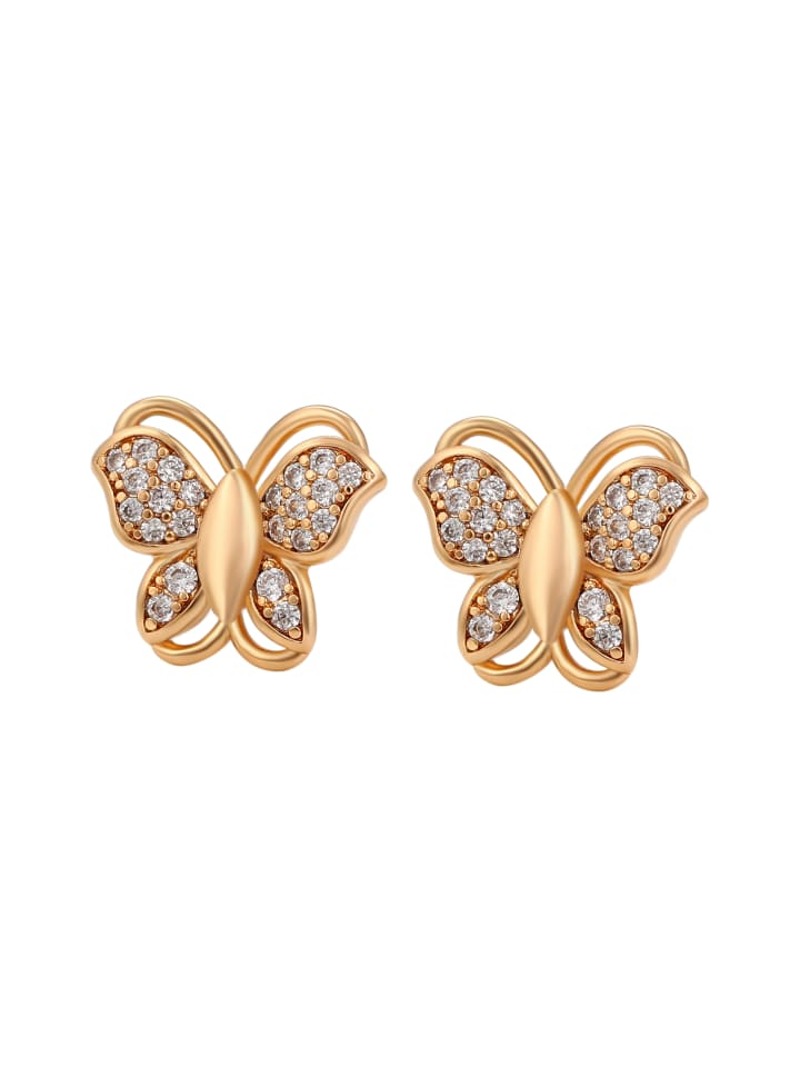 Women Stud Earrings in Rose Gold
