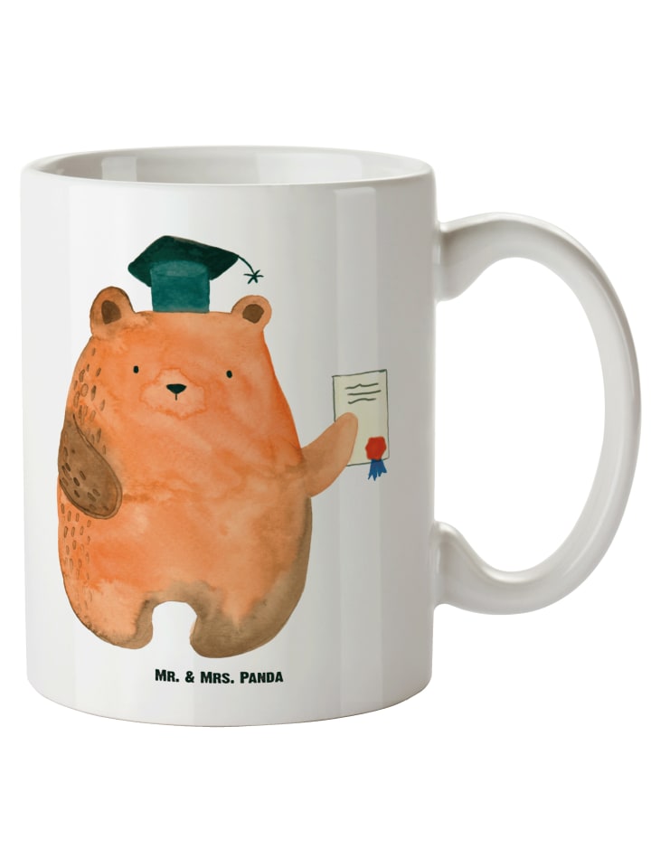 Tasse Bär Prüfung ohne Spruch in Weiß