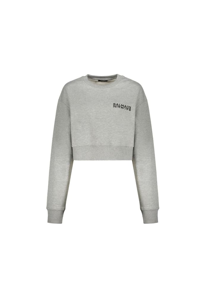 Grau Baumwolle Sweatshirt