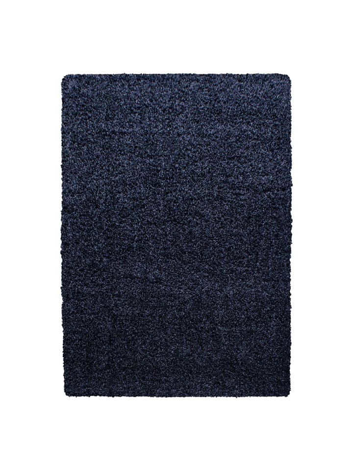 Hochflor Teppich Lux in Marineblau