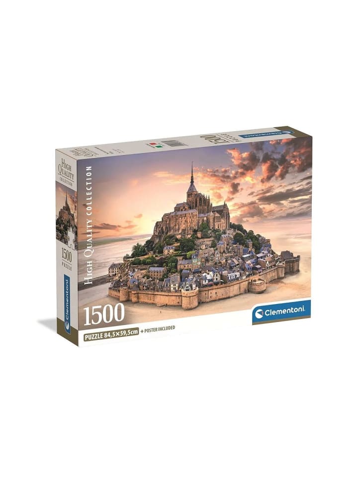 Städte Mont-Saint Michel Frankreich 1500-teiliges Puzzle