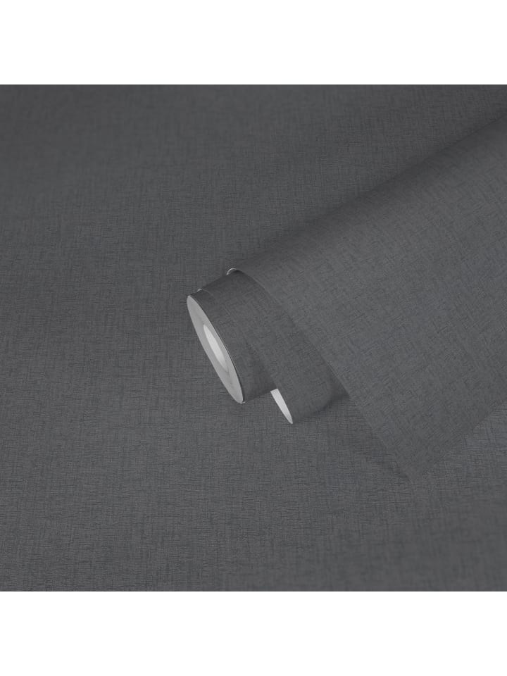 Tapete Nordic Weave in Stahlblau