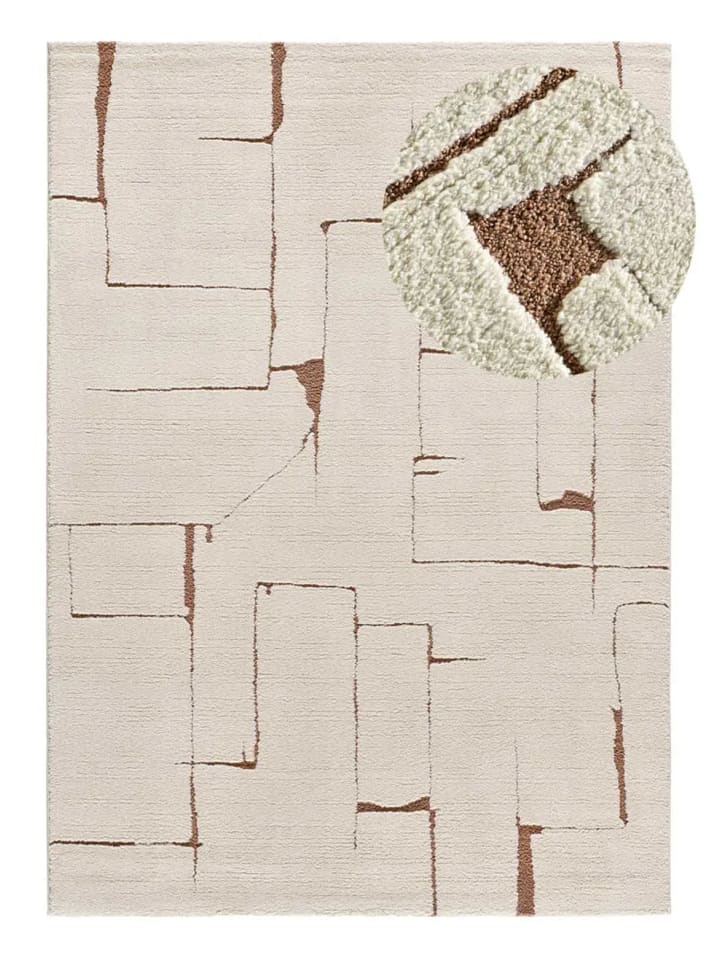 Kurzflor-Teppich CANDELA in creme