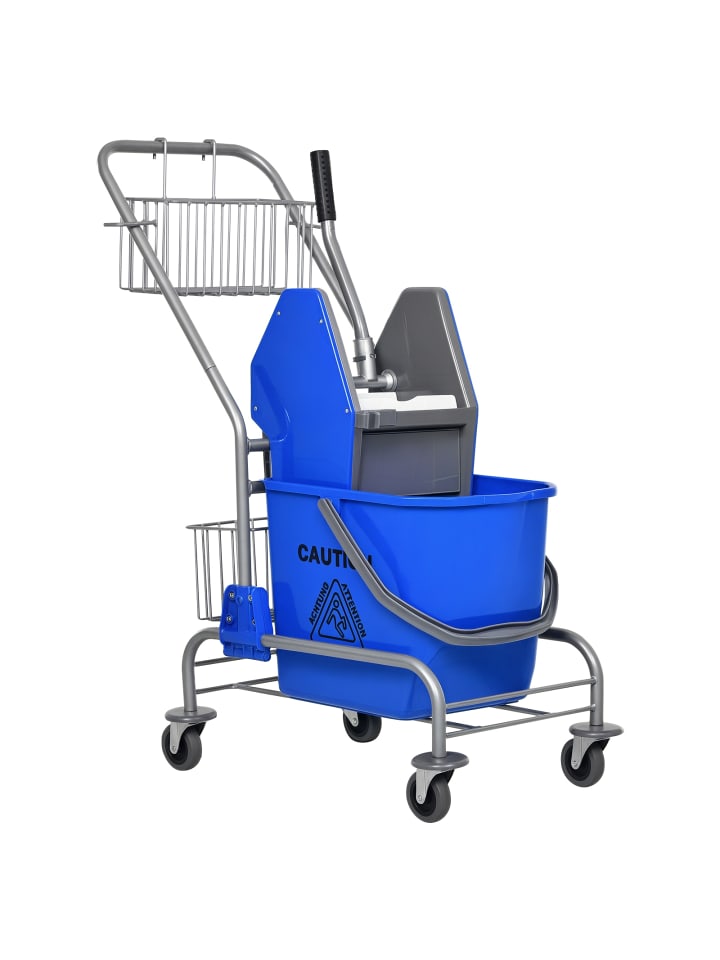 Putzwagen in Blau 73L x 45B x 95H cm
