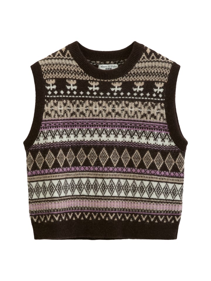 Strickpullunder cropped in Medium Brown