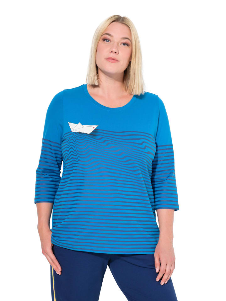 Langarmshirt in pazifikblau