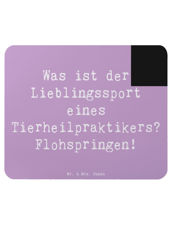 Maus-Pad Spruch Tierheilpraktiker Humor mit Spruch in Lavendeltraum