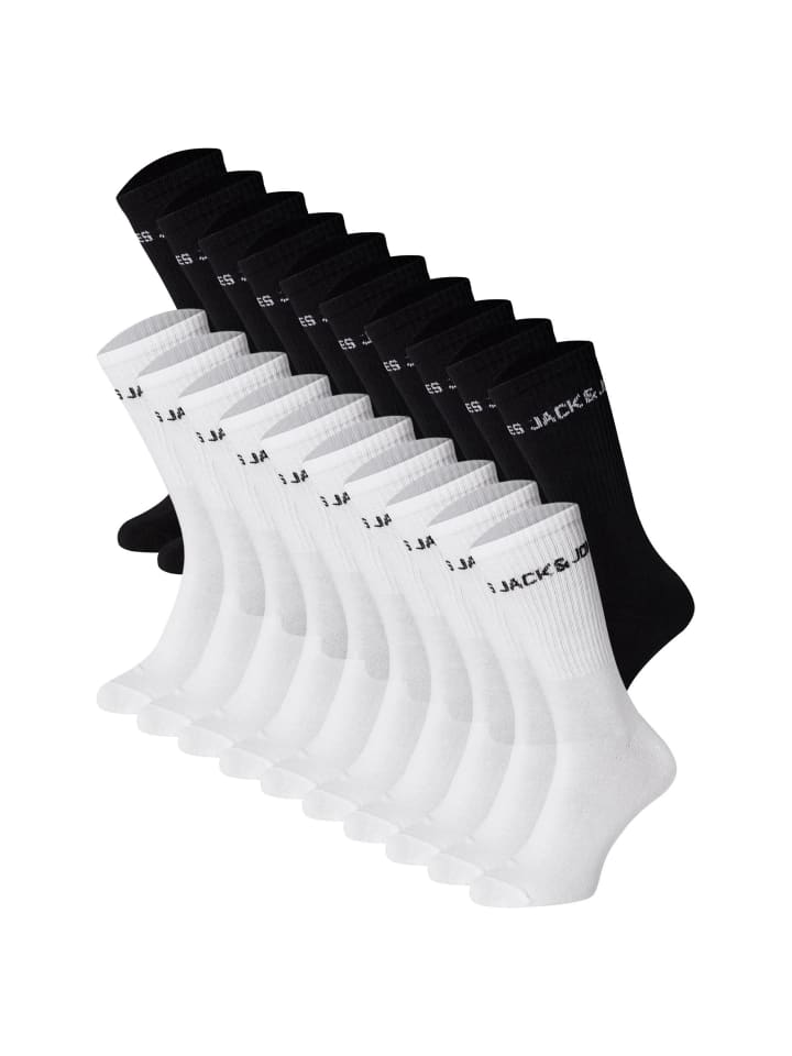 Socken 20er Pack in Schwarz/Weiß