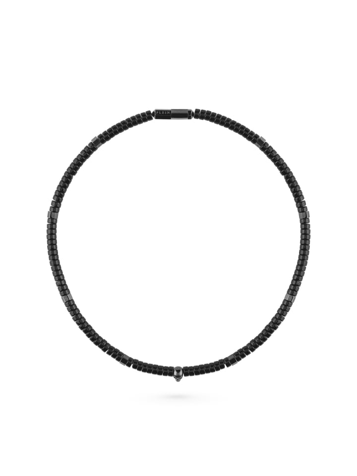 Halskette mit Anhänger in Schwarz – (L)50cm