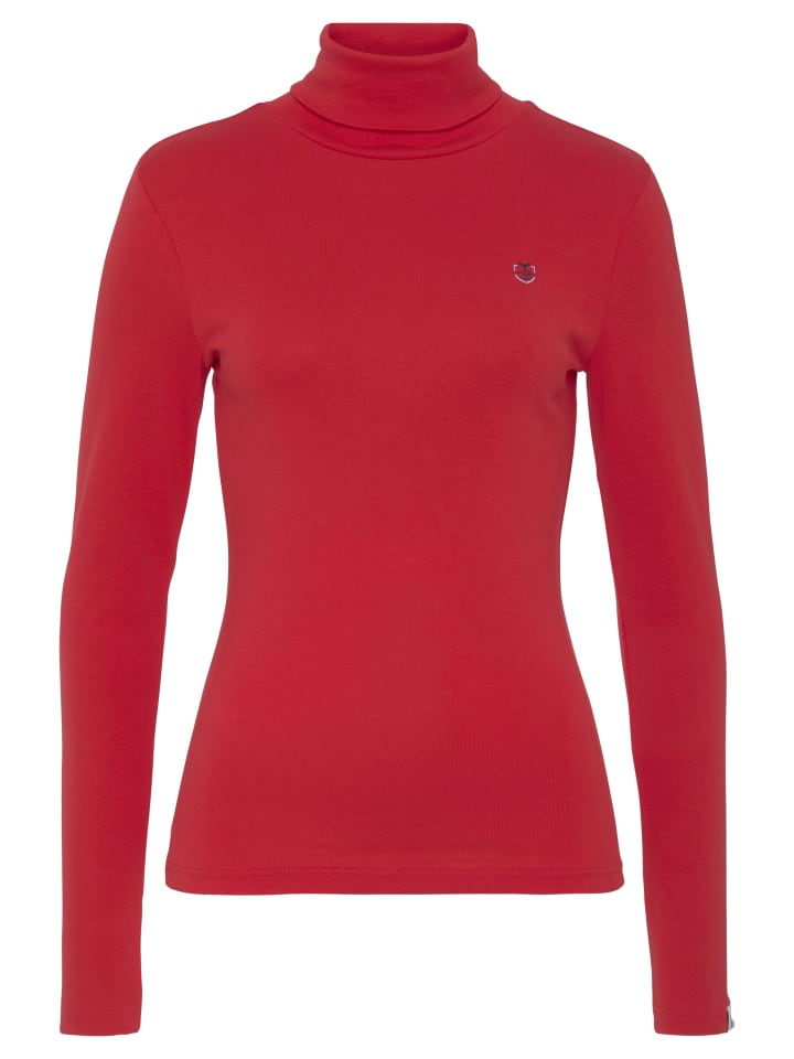Rollkragenshirt in rot