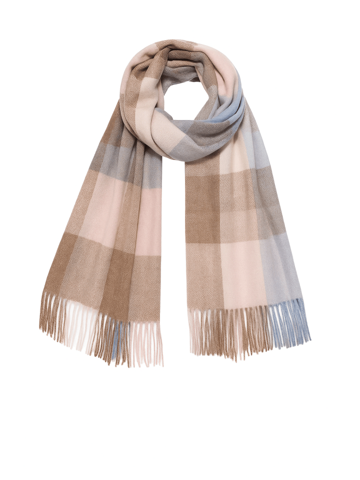 Weicher Schal mit Fransen - Modischer Winter-Accessoire for Damen in Blau
