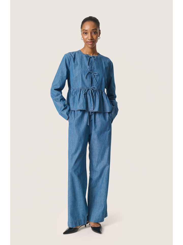 Langarm - Hemd SLChamy Feminine Form in Medium Blue Denim