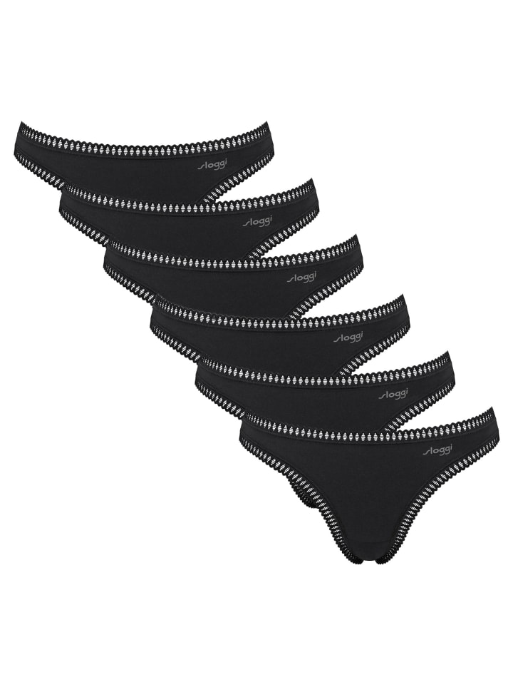String 6er Pack in Schwarz