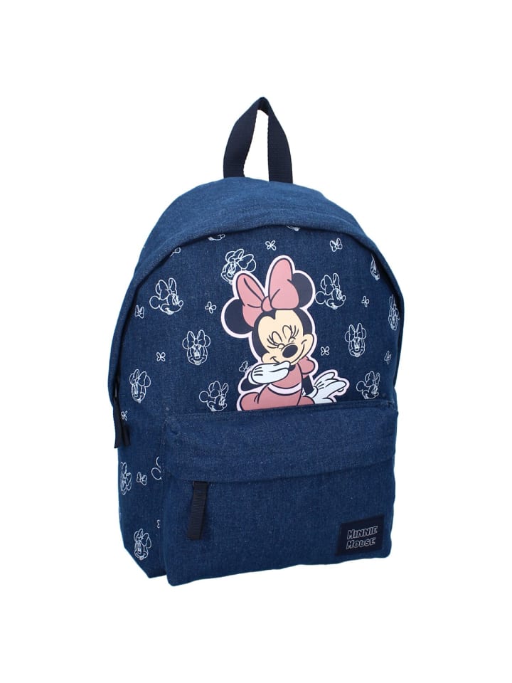 Disney Minnie Mouse Rucksack – Blauer Kinderrucksack Schulrucksack in Blau