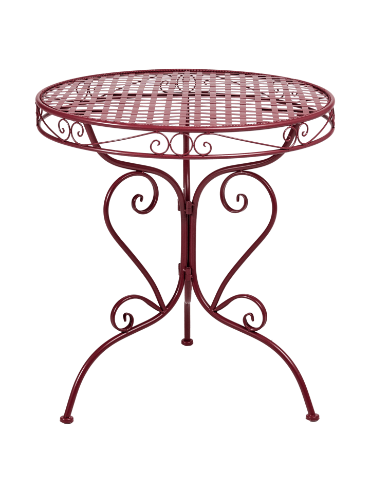 Runder Tisch ALBINIA in Rot - (W) 70 x (H) 74 x (L) 70 cm