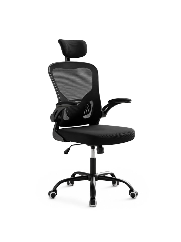 Bürostuhl in Schwarz - (B)64 x (H)125 x (T)73 cm