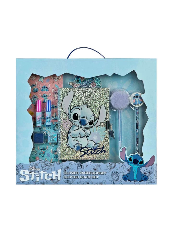 Lilo & Stitch Glitzer Tagebuch Set Disney Tagebuch in Blau