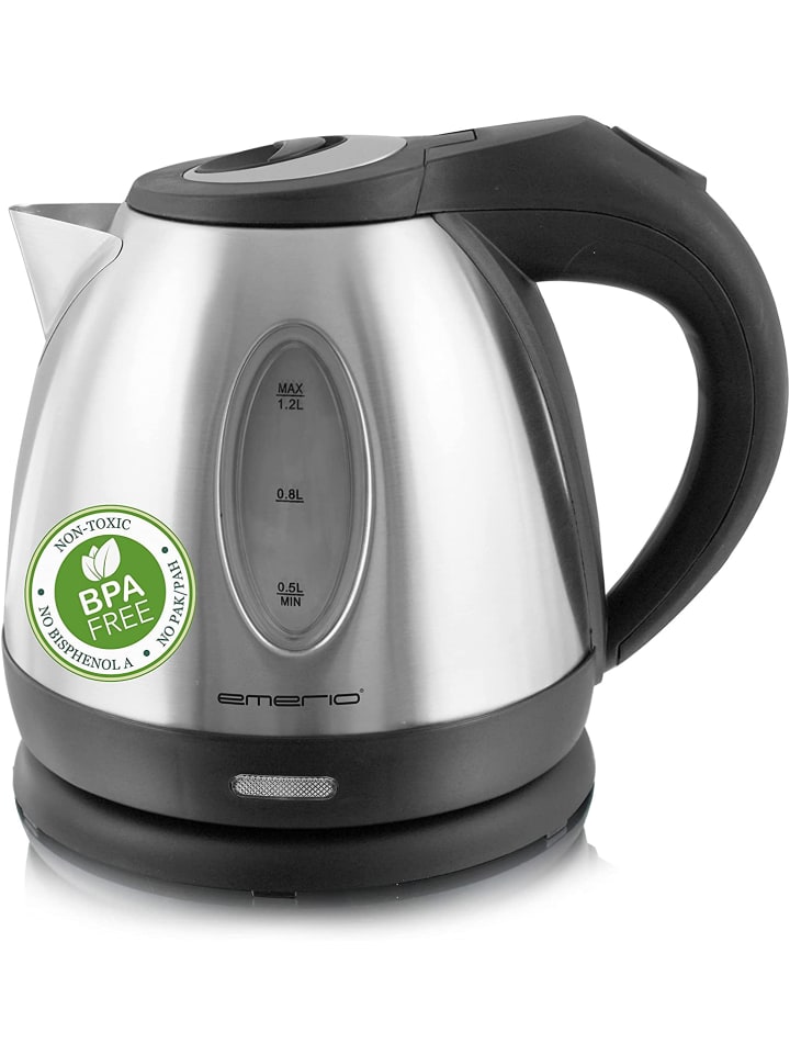 WK-108079 Kleiner Wasserkocher Edelstahl 1,2 Liter