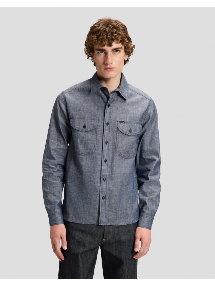 Jeanshemd 101 Heritage Workwear in Dry Blue