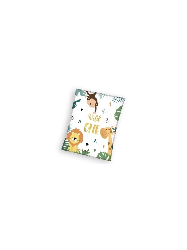 Tiere Wild One Korallenfleece Polardecke 110x140cm