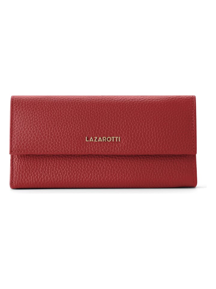 Bologna Leather Geldbörse Leder 19 cm red